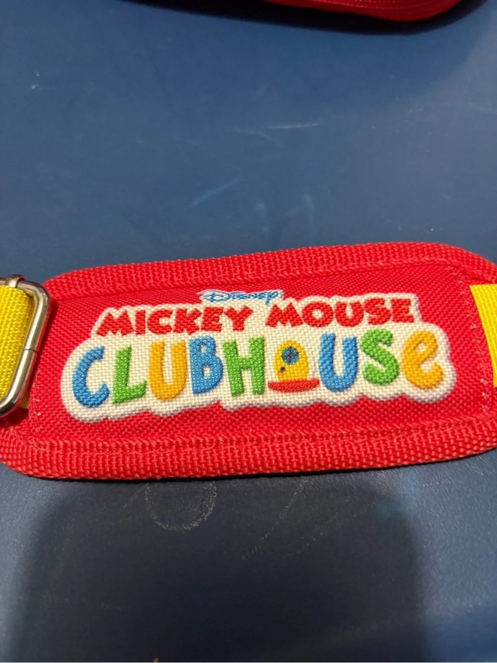 Disney Red Mickey Mouse Kids Shoulder Bag with Yellow Strap